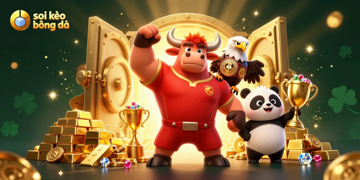 Join the excitement of soi kèo bóng đá with our dynamic 3D illustration showcasing a victory in sports betting.