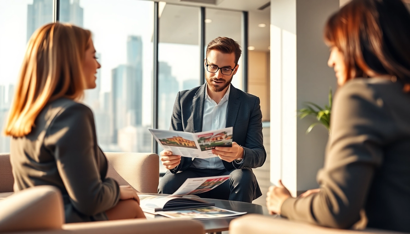 Immobilienmakler Frankfurt Ginnheim berät Kunden in einem modernen Büro.