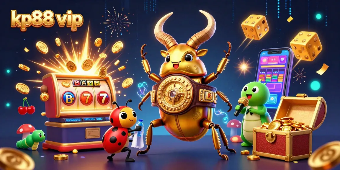 Join the excitement at kp88 vip, where winning moments come alive with 3D cartoon characters and vibrant casino elements!